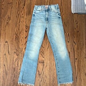 MOTHER Denim The Hustler Ankle Fray Jeans